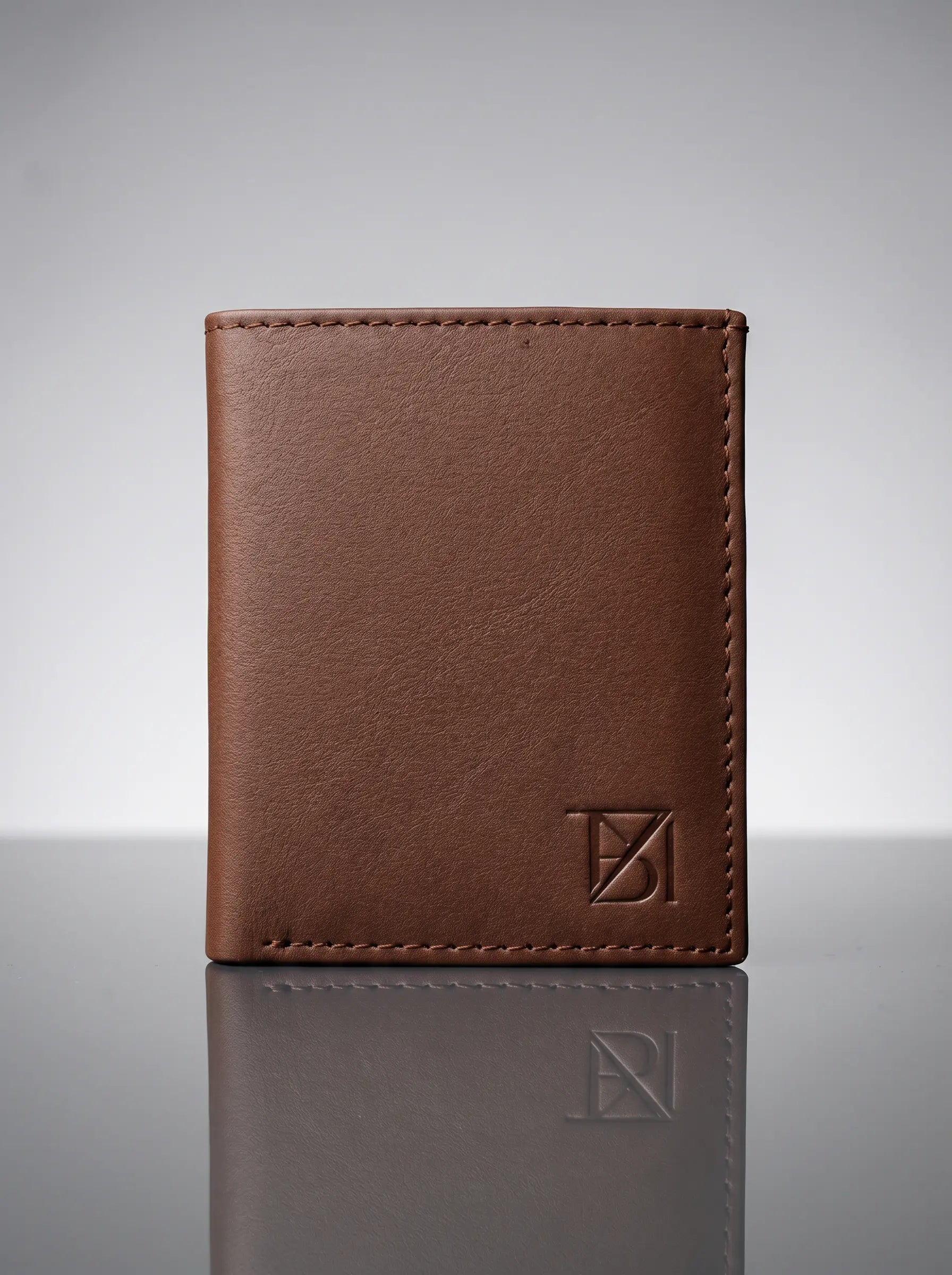 BM Saddle Premium Brown Leather Bifold Wallet