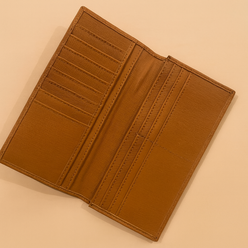 Matter Brown Leather Long Size Wallet for Men by BM7