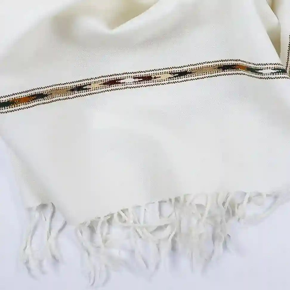 Luxury off-white shawl for men by BM7