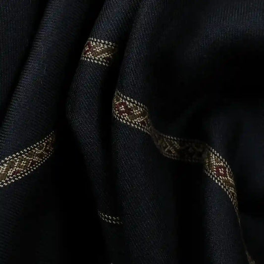 Elegant border design black men shawl by BM7
