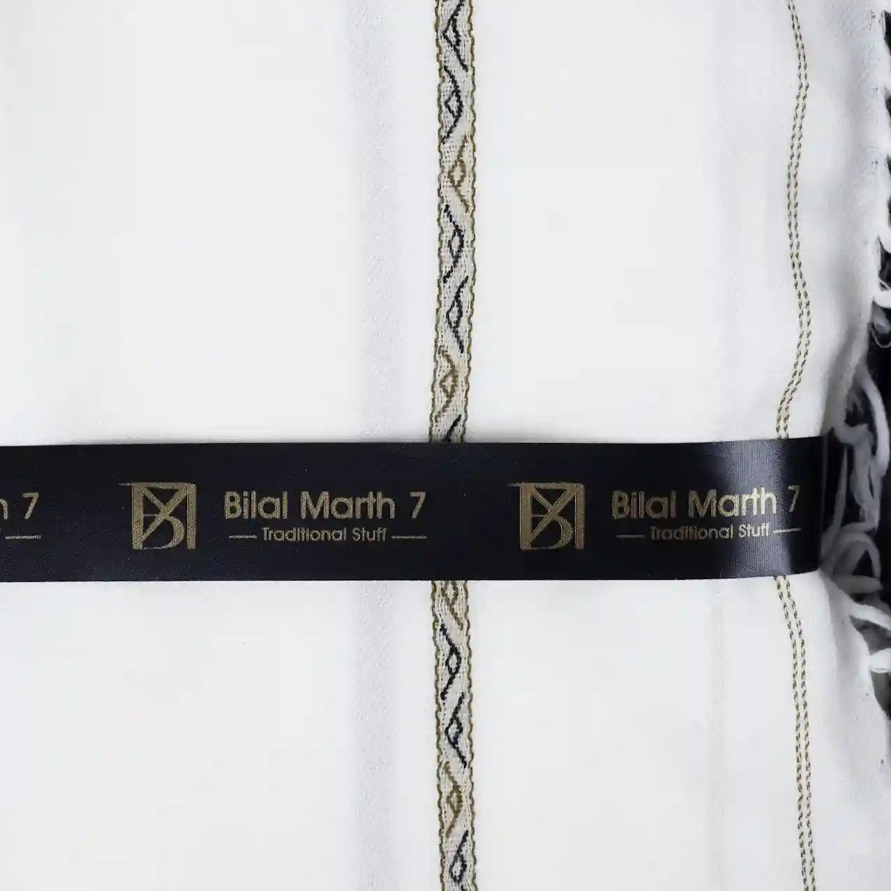 Luxury white shawl for men by BM7