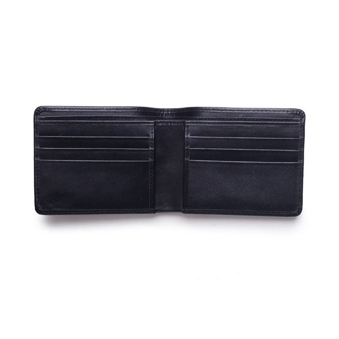 Minimalist Tan Bi-Fold Leather Black Wallet by BM7