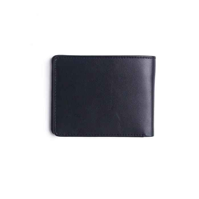Minimalist Tan Bi-Fold Leather Black Wallet by BM7