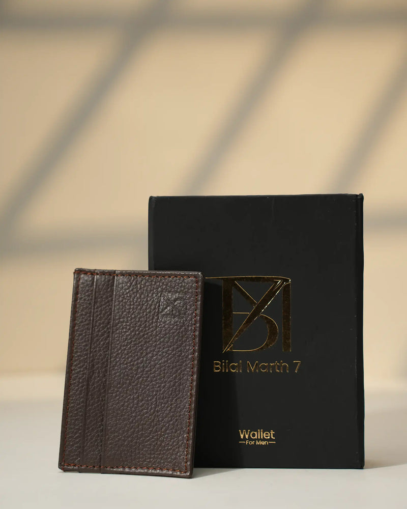 Walnut Premium Dark Brown Leather Card Holder
