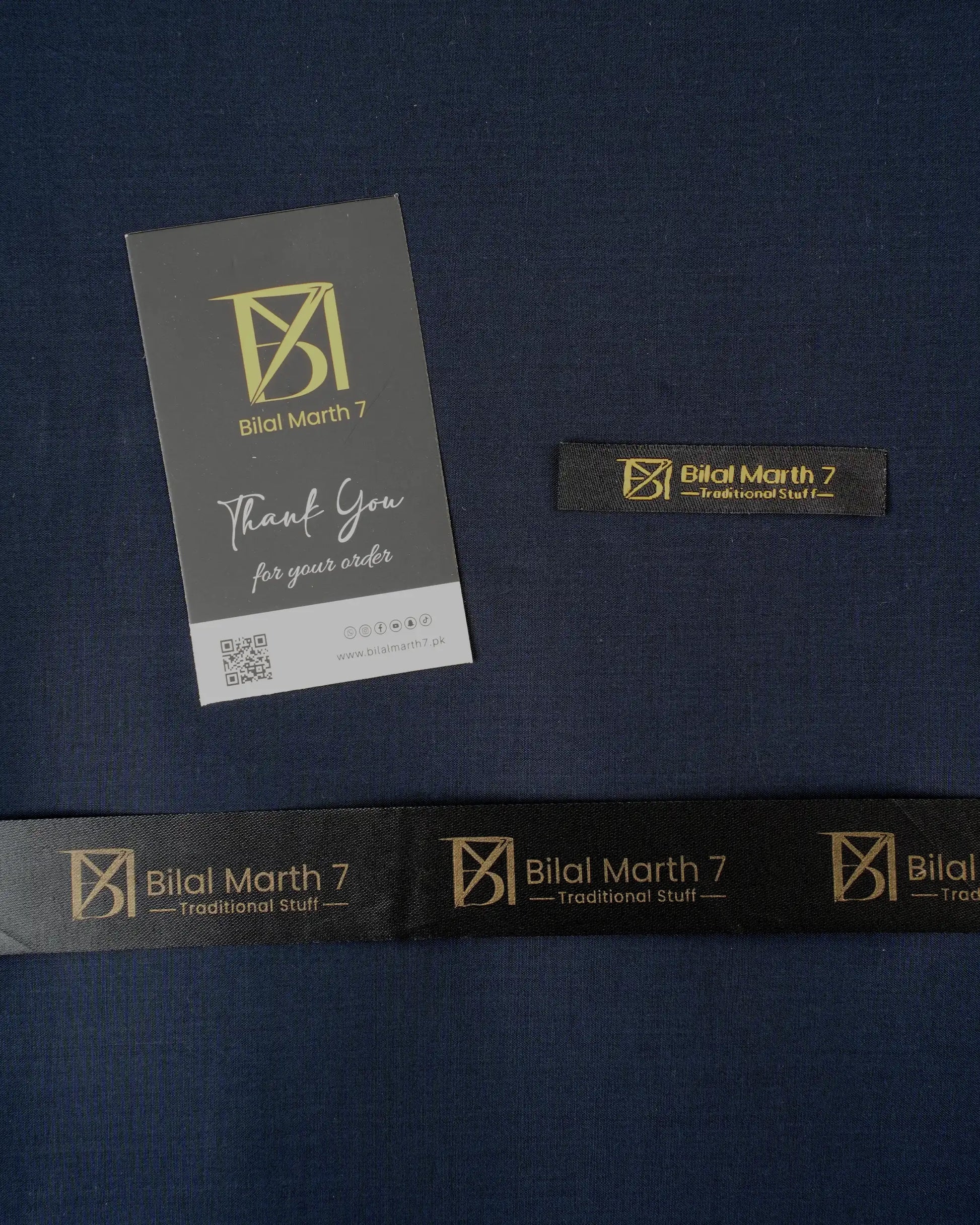 Blue Mint Cotton by BM7 (Navy Blue) Bilal Marth 7