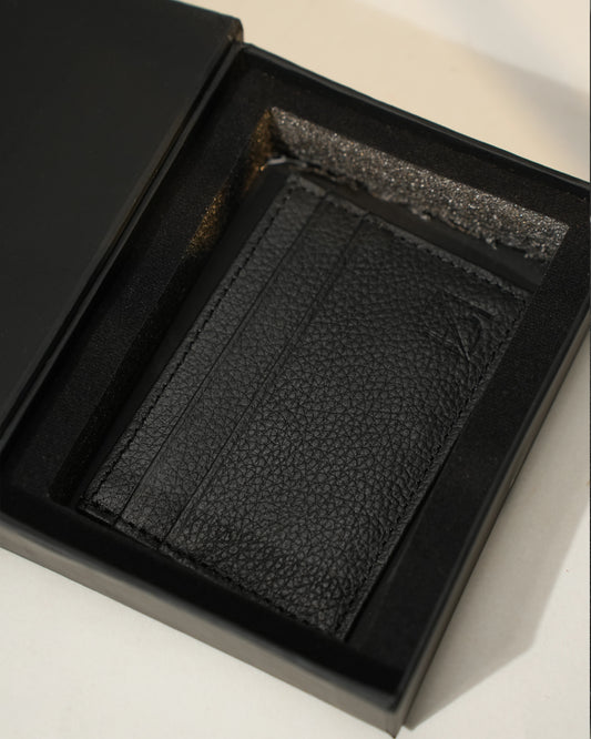 Walnut Premium Black Leather Card Holder Bilal Marth 7
