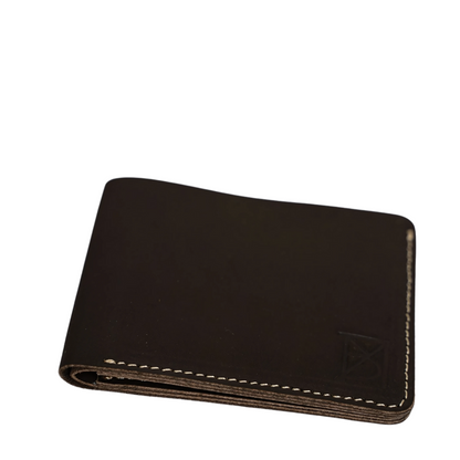 Sleek Gray Leather Wallet – Modern & Minimal by BM7"