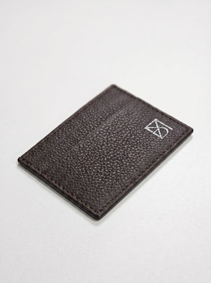 BM Walnut Premium Dark Brown Leather Card Holder