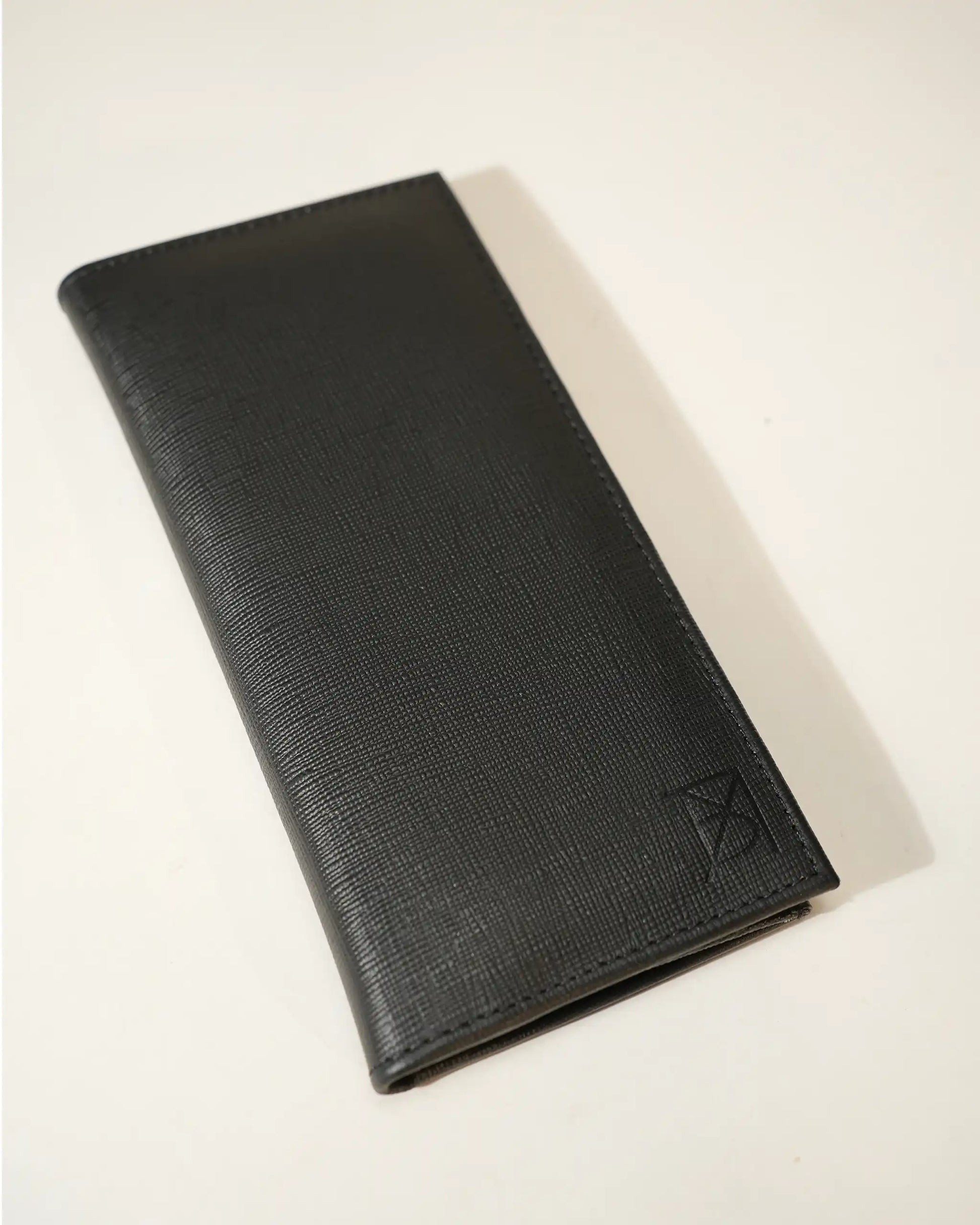 Matter Black Leather Long Size Wallet for Men by BM7 Bilal Marth 7
