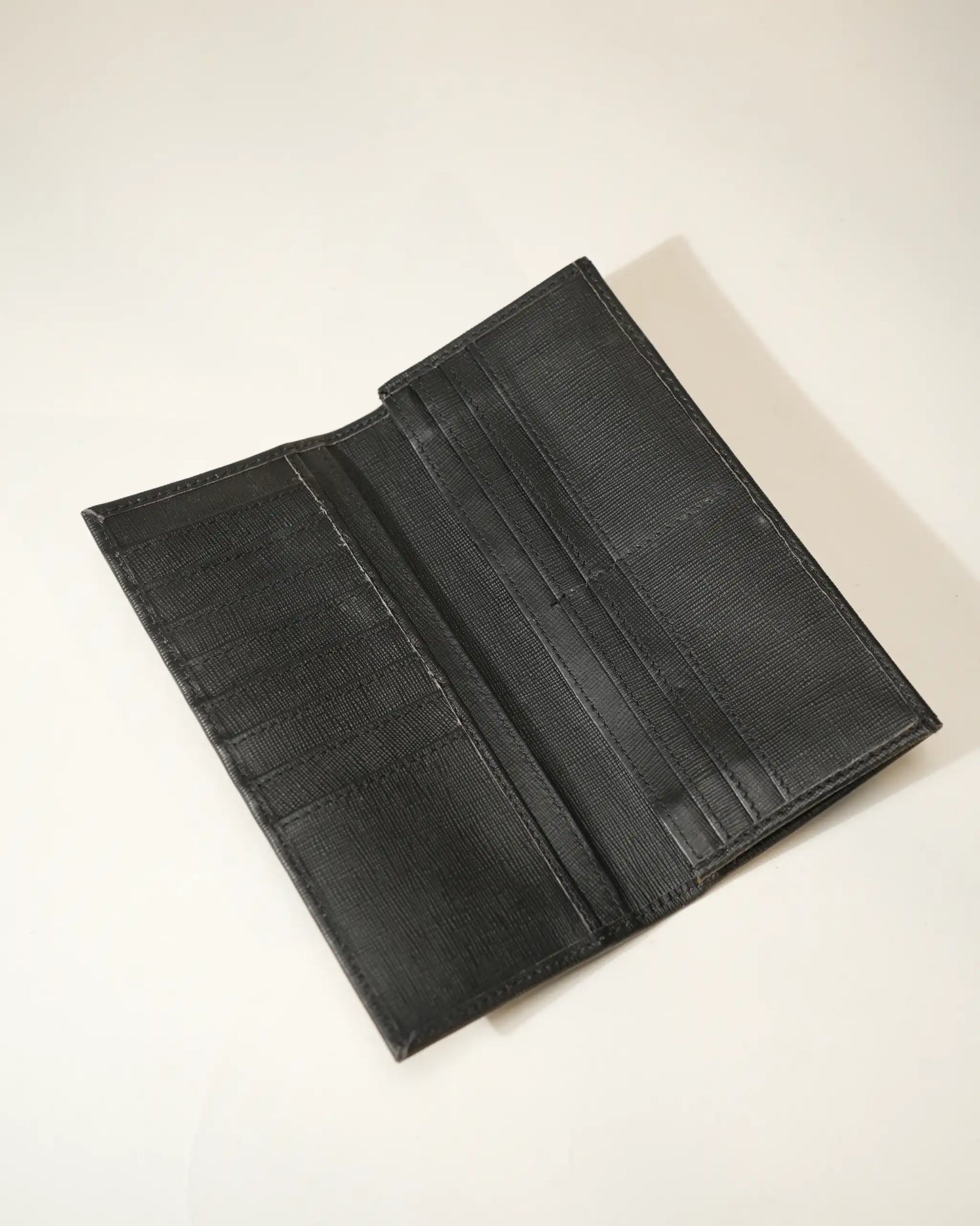 Matter Black Leather Long Size Wallet for Men by BM7 Bilal Marth 7
