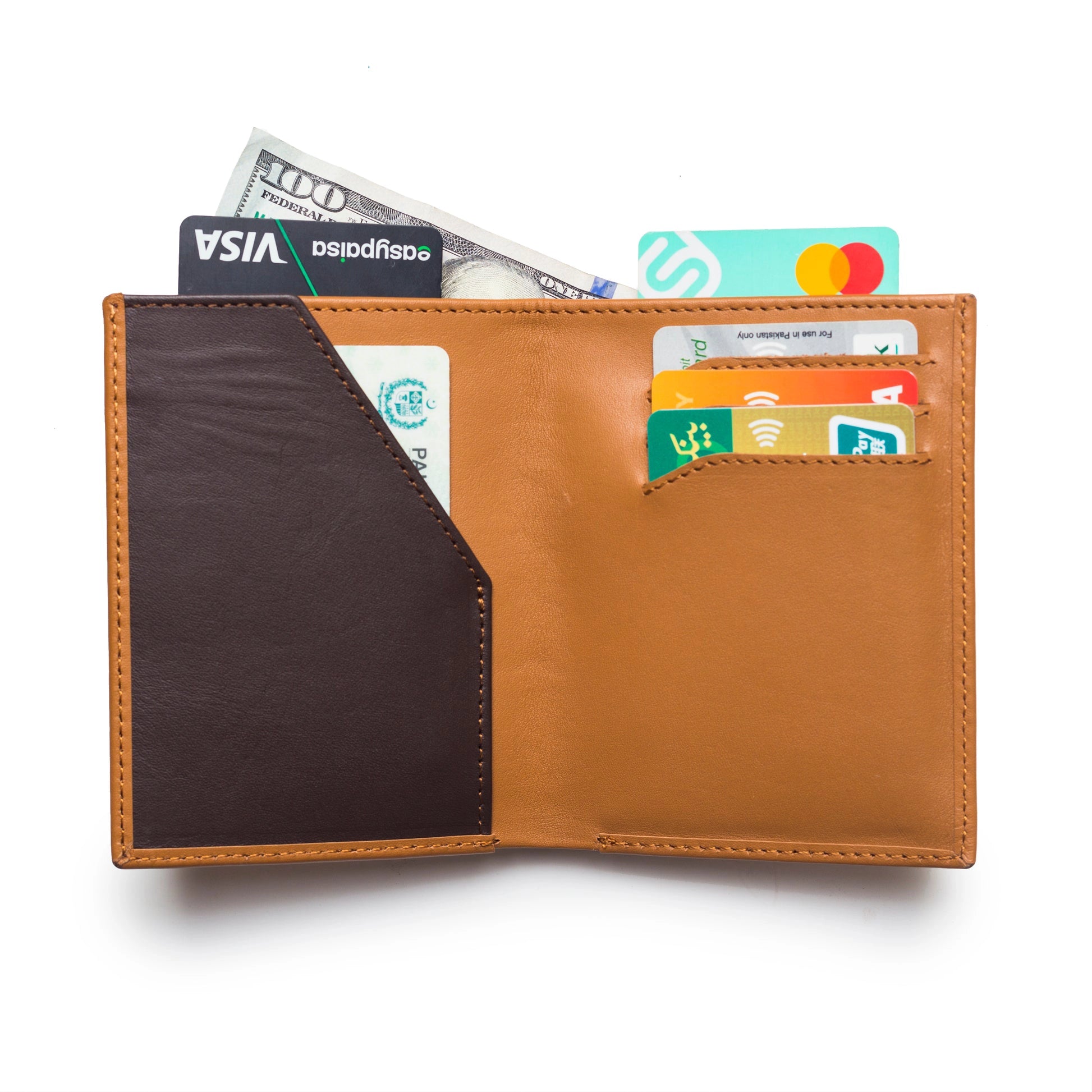 Multiple Card Slots & Cash Pocket Brown Wallet by BM7