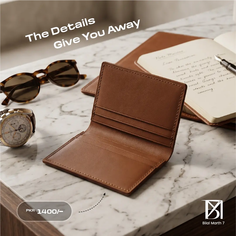 BM Saddle Premium Brown Leather Bifold Wallet