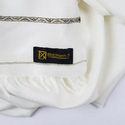 Premium wool fabric black shawl for men by BM7