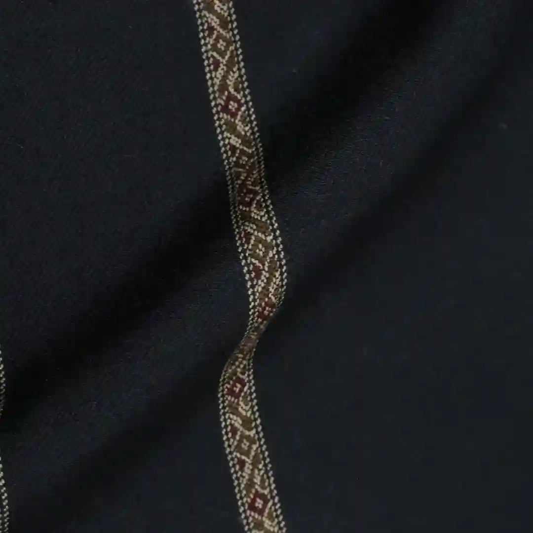 Premium wool fabric black shawl for men by BM7