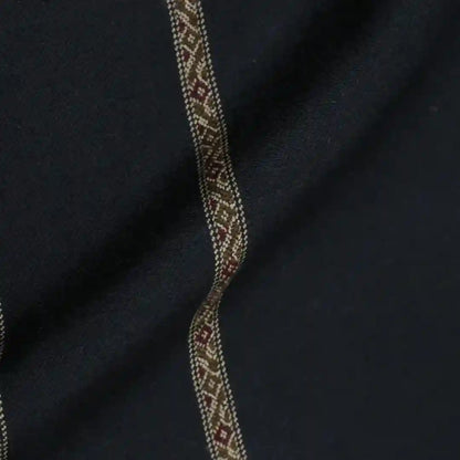 Premium wool fabric black shawl for men by BM7