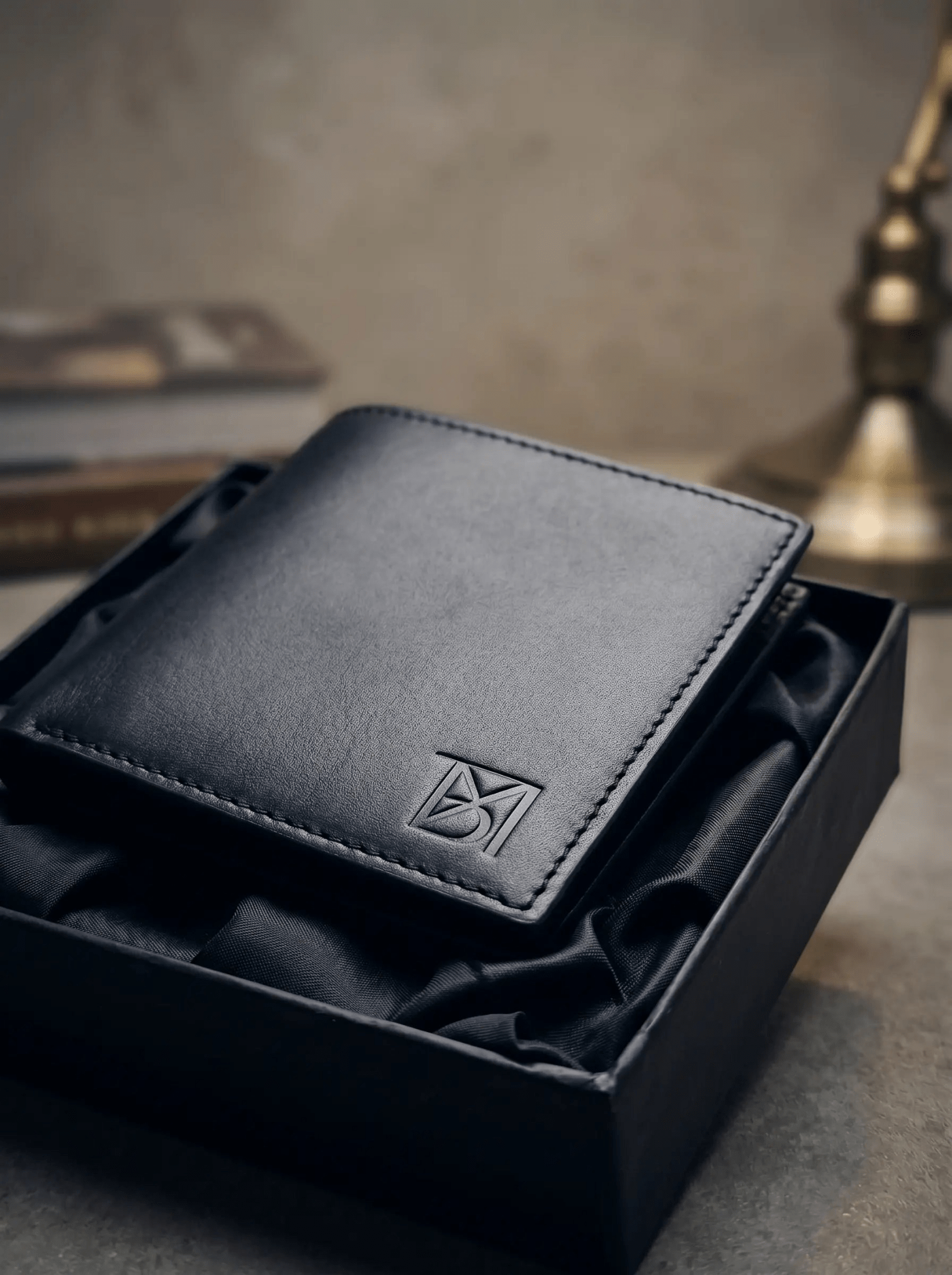 BM Obsidian Premium Black Leather Bifold Wallet - Bilal Marth 7
