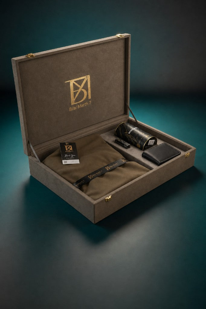 Luxury Gift Box By BM7 (Muted Brown) Bilal Marth 7