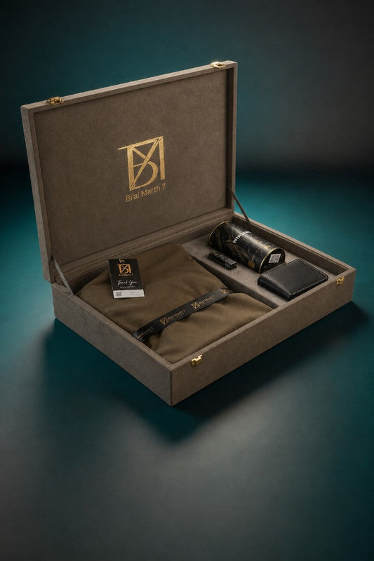 Luxury Gift Box By BM7 (Muted Brown) Bilal Marth 7