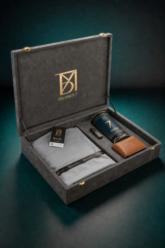 Luxury Gift Box By BM7 (light Pearl Grey) Bilal Marth 7
