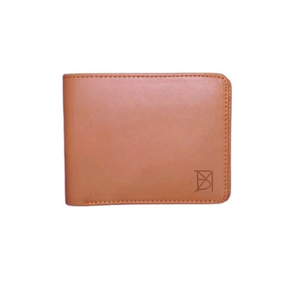 Minimalist Tan Bi-Fold Leather Brown Wallet by BM7