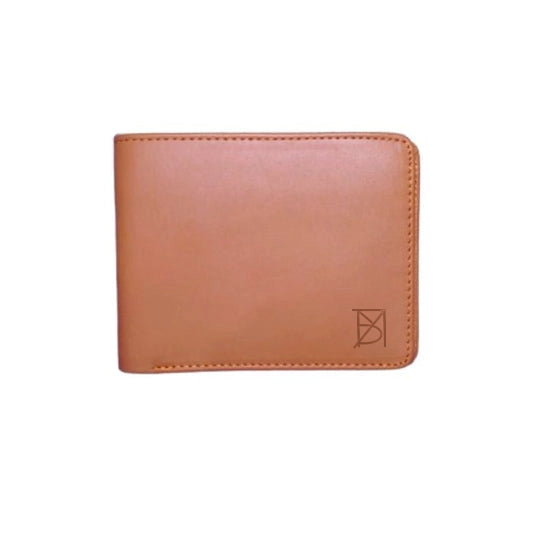 Minimalist Tan Bi-Fold Leather Brown Wallet by BM7