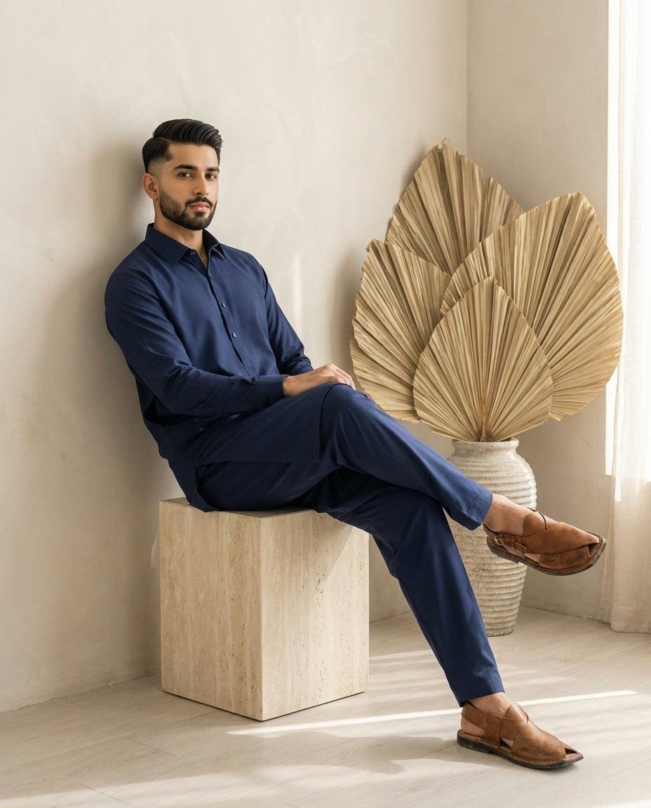 Platinum Cotton by BM7 (Navy Blue) Bilal Marth 7
