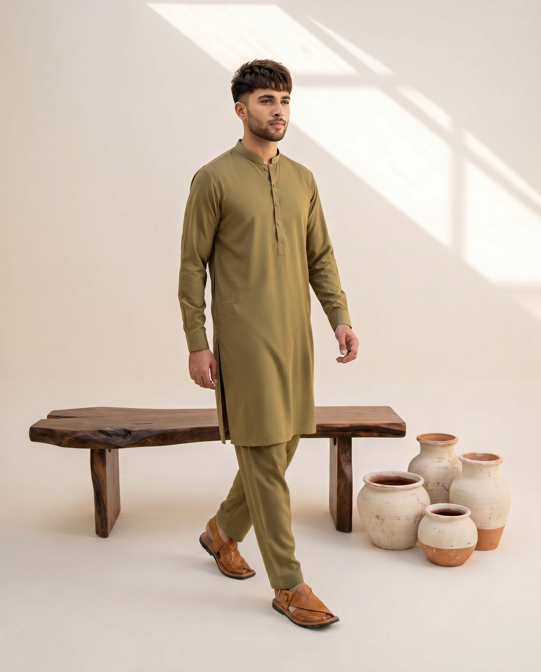 Divine Wash & Wear by BM7 (Olive) Bilal Marth 7