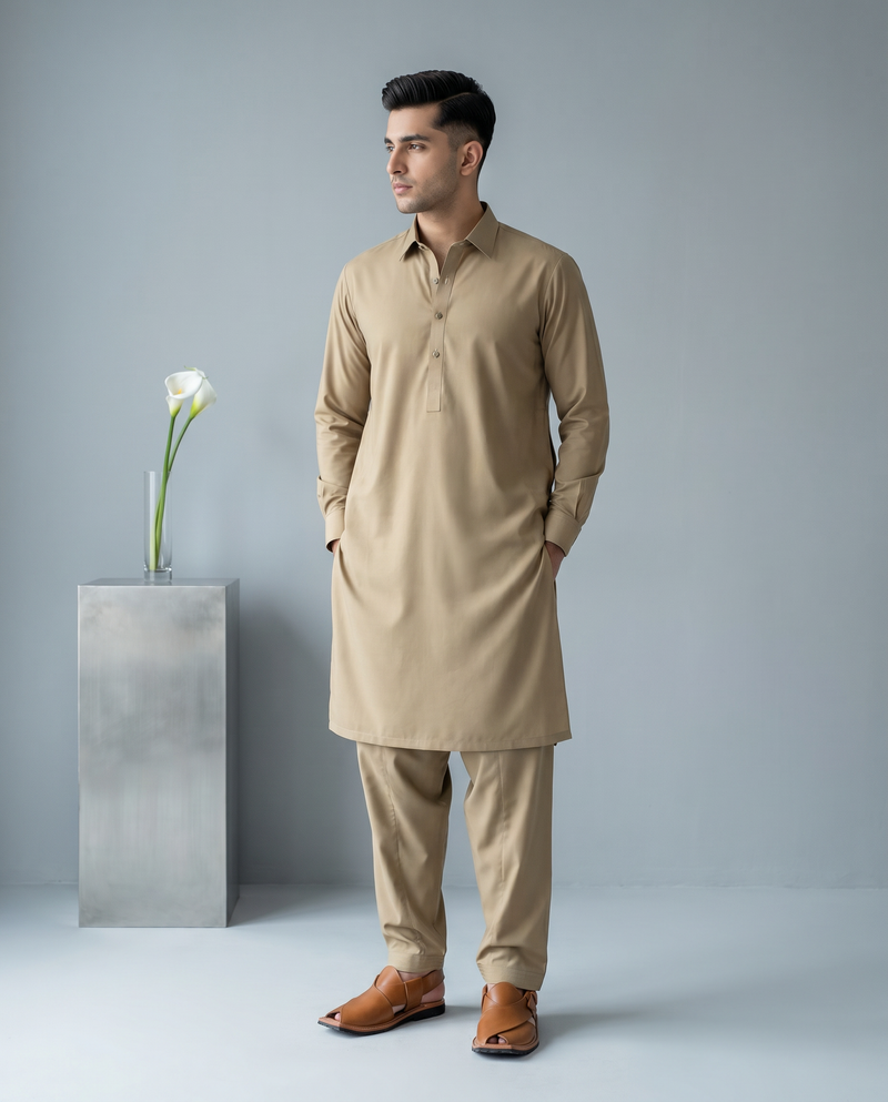 Silk Cotton by BM7 (Olive Brown)