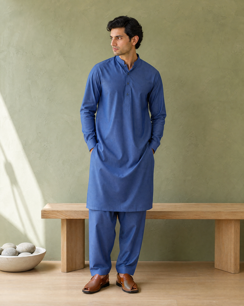 Blue Mint Cotton by BM7 (Royal Blue)