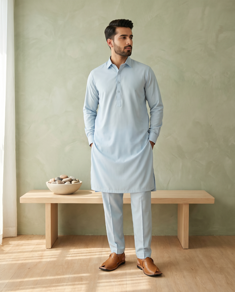 Blue Mint Cotton by BM7 (Light Blue)
