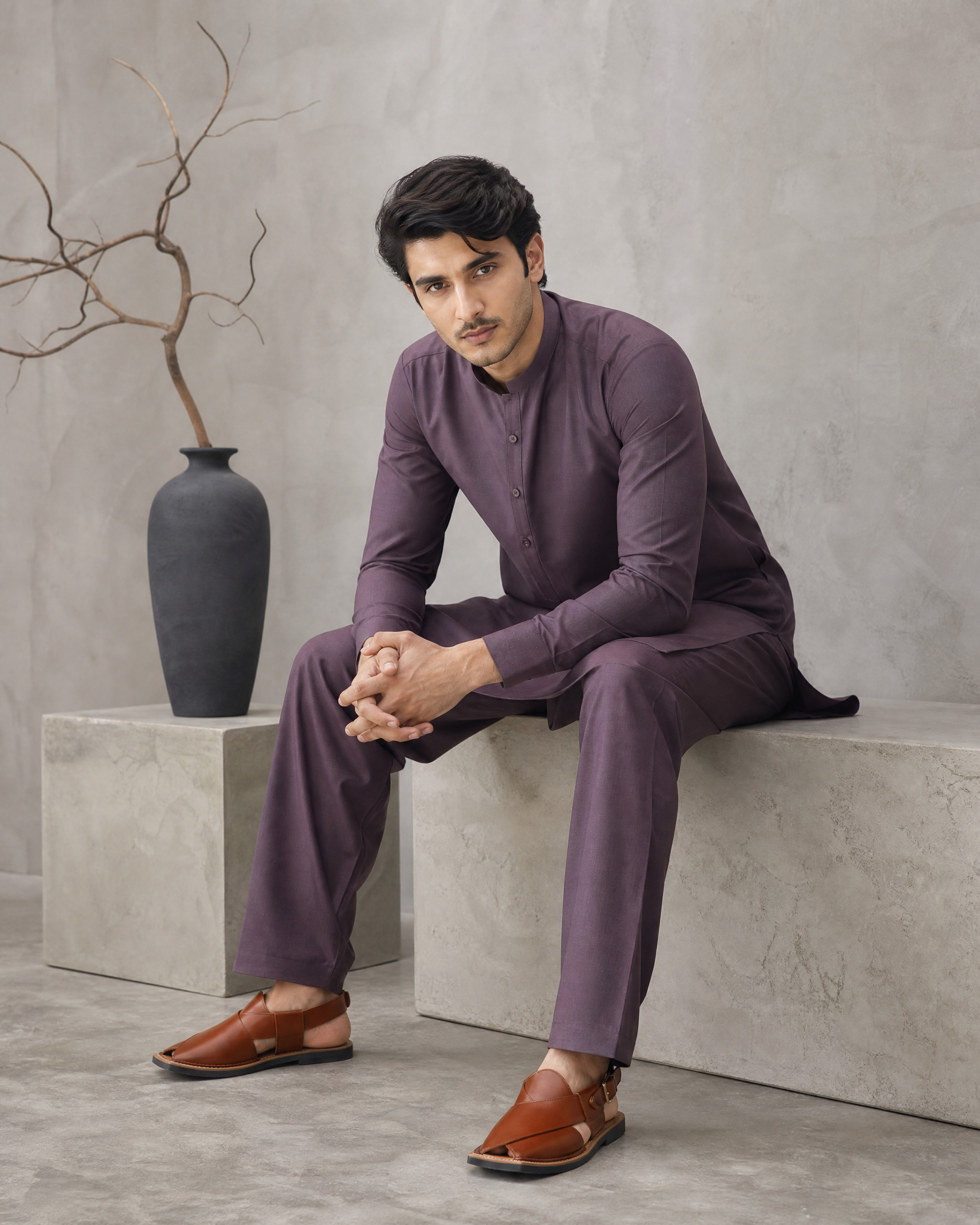 Divine Wash & Wear by BM7 (Grayish Red) Bilal Marth 7