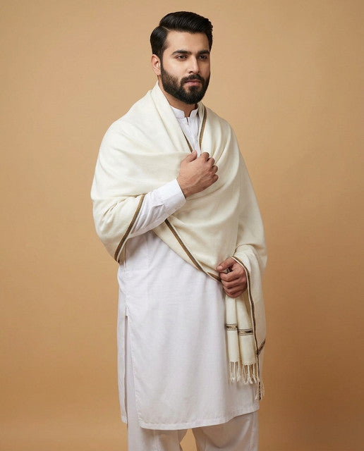 Traditional Black Shawl for Men – Premium Winter Wool Shawl Bilal Marth 7
