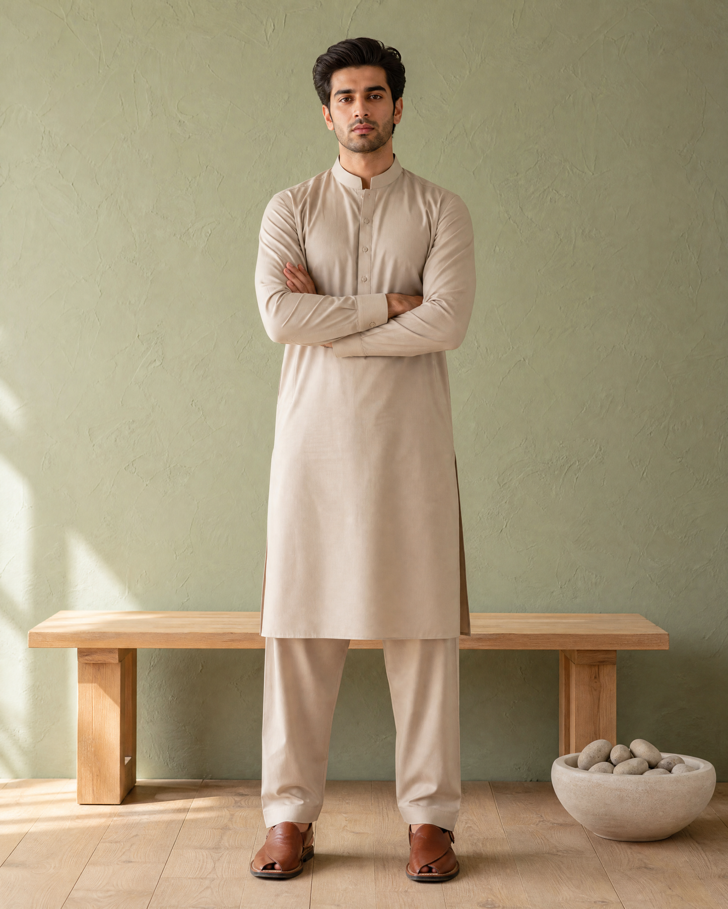 Blue Mint Cotton by BM7 (Soft Beige) Bilal Marth 7