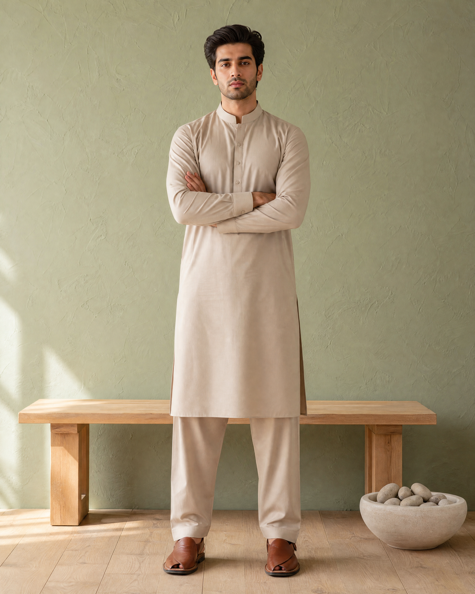 Blue Mint Cotton by BM7 (Soft Beige) Bilal Marth 7