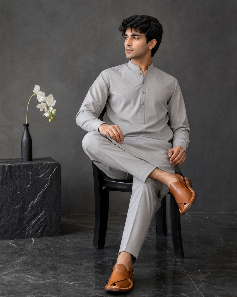 Elegant Cotton by BM7 (Blue-Grey)